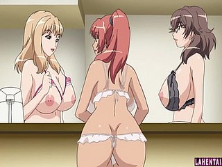Tre enormi ragazze hentai dai seni
