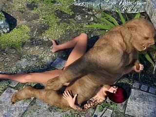 Conejillo de ataques de monstruos y folla más o menos peludas Hottie 3D! Sexo con monstruos 3DX