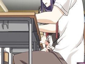 ragazza Hentai funziona cazzo e ottiene figa pompato