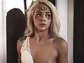 Snappish teen humiliated wits a reinforcer