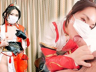 Yun Ying Chllange الذي يحصل على Orgasim أولاً، ofc، يخسر ويقذف في كسها