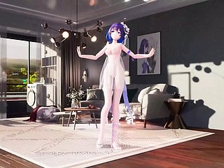 China Cutie Dancing + stopniowe rozbieranie się (3D HENTAI)
