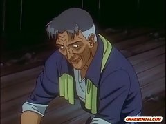 Legato anime Coed infilò da dietro da pervertito