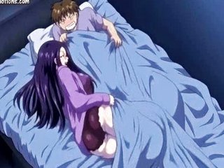 Lascive anime gets masked all over cum