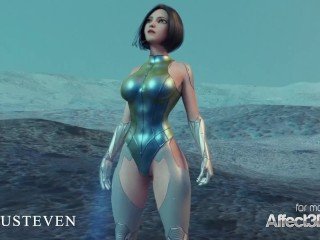 Большие сиськи Angelita трахал монстр в 3D-анимации