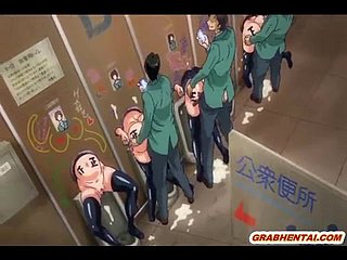 Rondborstige hentai coeds groep gangbang round de klas